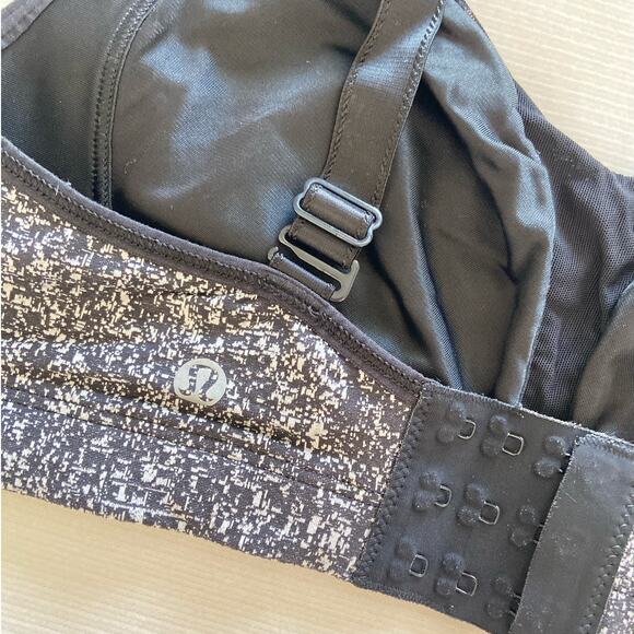 LULULEMON Ta Ta Tamer III High Support Sports Bra Rio‎ Mist White Black - Picture 8 of 9